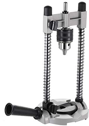 TOPWAY Soporte de Taladro con 13mm Portabrocas, Multiángulo Soporte de Taladro Móvil para Taladros Eléctricos de 1/2 y 3/8 105414