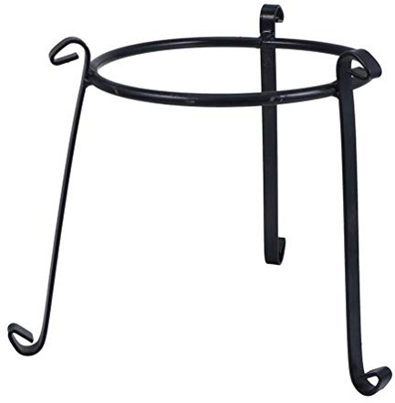 Happyyami Iron Flower Stand for Outdoor Use Sturdy Floor Plant Holder for Balcony Garden Display Modern Design