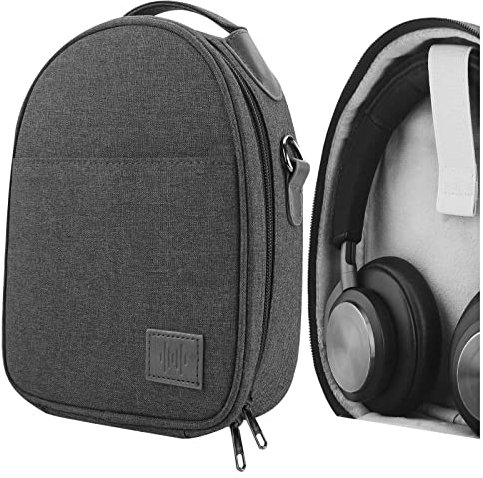 Geekria Headphones Pouch Compatible with Sennheiser PXC 550, Bose QC Ultra/45/35 Series II, Soundcore Q11i, Replacement Protective Travel Carrying Bag with Cable Storage (Grey)