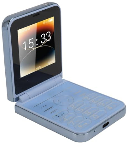 Bewinner Teléfono con Tapa Desbloqueado 2G para Mayores, Móvil con Botones Grandes y 4 SIM en Espera, Pantalla 2.6 Pulgadas (Azul)