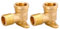 2Pcs 90 Degree Elbow, 1/2 Inch Brass Wall Plate Elbow Plumbing Fittings with Base Plate (Model B)