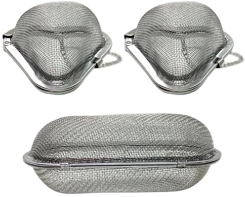 Passe à thé en acier inoxydable, 3pcs / scénario de boule de thé, épices pour la cuisson, panier séparation d'assaisonnements