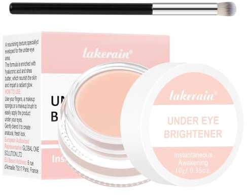 AUYAO Correttore Occhiaie Professionale, Concealer Kit con Pennello, Leggero e Idratante, Coprenza Totale e Lunga Durata, Corregge Occhiaie e Imperfezioni, Adatto a Tutti i Tipi di Pelle (Pink, 10g)