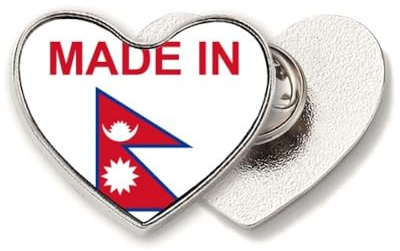 Nepal land kärlek hjärta metall brosch klämma kärlek