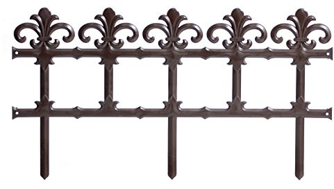 Prosper Plast IPLB-R222 37.2 x 34 cm Art Garden Fence - Brown