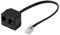 kab24® Telefonkabel Modularkabel (0,2m, RJ10 Y-Kabel)