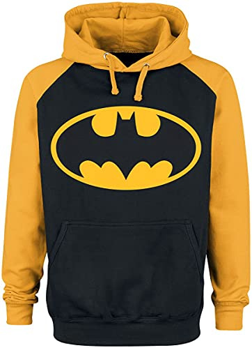 Batman Logo Männer Kapuzenpullover schwarz/gelb S