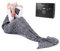 VHOME Meerjungfrau Decke Geschenke - Warmes Wohnzimmer Sofa Decke Damen Mädchen XL Größe Für Weihnachts Geburtstagsgeschenk (Erwachsene 190x110CM, A1-Grau)