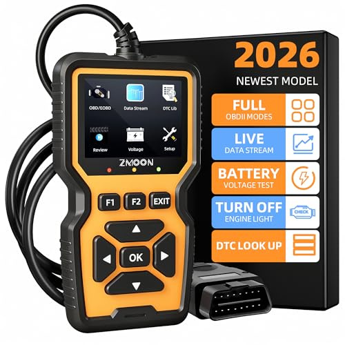 Zmoon ZM201 Professional OBD2 Scanner Diagnostic Tool, Enhanced Check Engine Code Reader with Reset OBDII/EOBD Car Diagnostic Scan Tools for All Vehicles After 1996, 2023 Upgraded