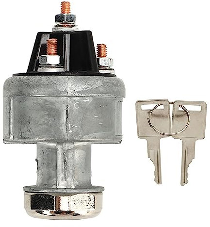 Interruttore di Accensione con 2 Chiavi, 6665606 Interruttore a Chiave di Accensione Interruttore di Avviamento Universale per Caricatori 440 443 453 463 530 533 540 542 543 553