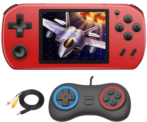 ZHISHAN Handheld Spielkonsole Tragbare Spiele Konsolen inkl 270 Klassische Vintage Video Spielen 3.0 LCD HD Bildschirm Arcade Erholung System Geburtstagsgeschenk für Kinder (Blau)