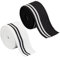BENECREAT 4 PCS 2 Colores Puños Acanalados Rayas Elásticas, Tela Acanalada de Elastano de 110x30 cm., Puños Acanalados de Punto para Coser Puños de Cinturón de Costura DIY, 1.5 mm de Espesor