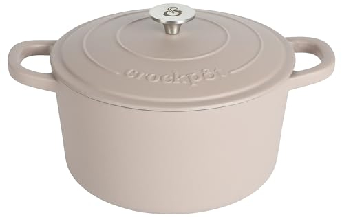 Crock Pot Artisan 7-Quart Round Dutch Oven - Matte Dusty Pink