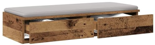 vidaXL Sänglådor Gammalt trä 100 x 36,5 x 16,5 cm Konstruerat trä
