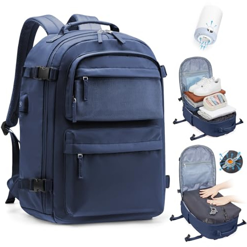 SZLX Mochila de vacío llevar equipaje mujer, mochila de airbag con sistema de vacío para viajes, Ryanair viaje Ruscksack Cabin tamaño con bomba impermeable hombres vacío maleta