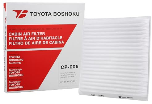 Toyota Boshoku (TB) Cabin Air Filter, Engineered as Direct Replacement of 87139-47010-83 Fits 2001-2009 Toyota Prius 1.5L HYBRID; 2003-2009 4Runner 4.0L; 2004-2006 Sienna 3.3L GAS