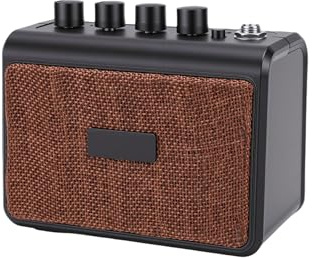 Walmeck Altoparlante per Chitarra Portatile Mini Amplificatore Wireless con di Distorsione Puliti Ingresso AUX Jack per Cuffie Batteria Ricaricabile Esercitazioni Domestiche