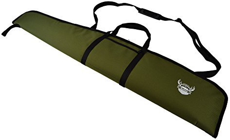 Rawstyle Waffentasche 120 cm gepolstert – Gewehrtasche für Luftgewehr oder Jagdgewehr mit Zielfernrohr – Wasserabweisende Transporttasche mit Schulterriemen & 2 Außentaschen (Olive)