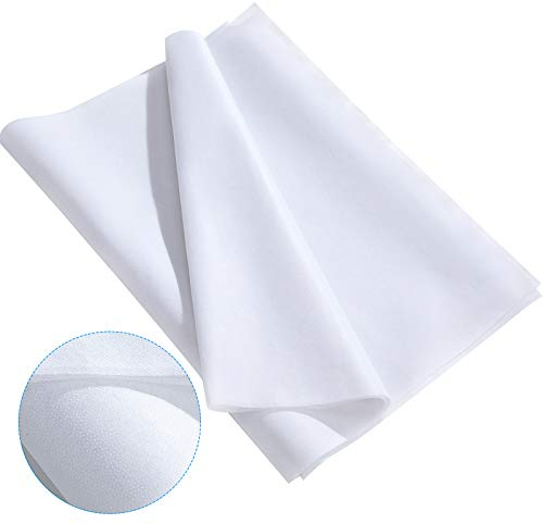 3 Blätter Schmelzverbund Vlies Leichtem Polyester (Weiß, 50 cm x 2,7 m)