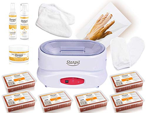 Kosmetex Paraffin Set, Starpil Kit Paraffinerwärmer, Paraffin und Kosmetik im Set