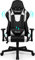 Homimaster Gaming Stuhl, Bürostuhl Ergonomisch mit verstellbare Lendenkissen, Kopfkissen und Armlehnen, Gaming Chair Gepolstert, Gamer Stuhl Wippfunktion, Gaming Stuhl 150 kg Belastbarkeit
