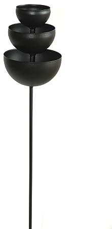 Bornhöft Regenfänger Gartenstecker Insektentränke Metall Gartendeko Tränke Pulverbeschichtet Beetstecker Topfstecker 75cm