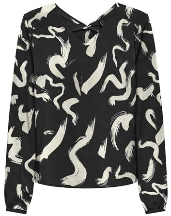 Onlnova Life Elite L/S Mallory Top AOP, Noir/AOP : 587 Yoko, M