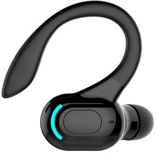Bluetooth Headset mit Mikrofon Handy Telefon Wireless Freisprech In Ear Einzeln Kopfhörer Bluetooth Kabellos Earbud mit Ohrbürgel Schnurlos Ohrhörer Freisprecheinrichtung Ohr für Business Büro Fahren