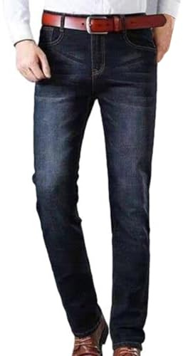 Jeans Coupe Droite pour Hommes Jeans Stretch Coupe Slim Pantalon de Travail Couleur Pure Basique Décontracté Offre de Printemps Ete Pantalon de Jogging en Denim Sport Jean Skinny Pants