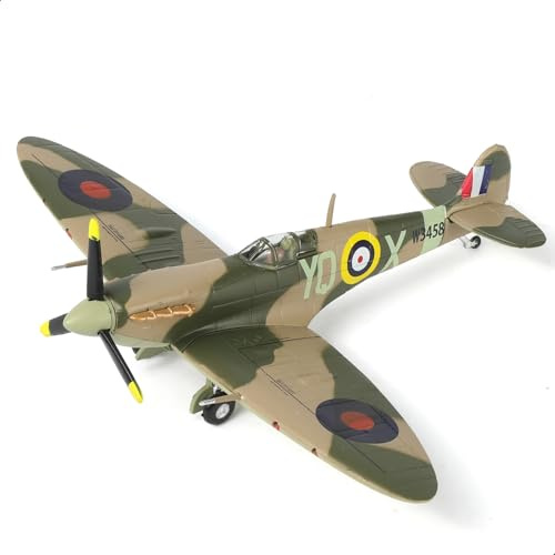 NUOTIE 1/72 UK Super Navy Spitfire Kit de modélisation d'avion de combat en métal moulé sous pression Simulation de la Seconde Guerre mondiale Modèle rétro préfabriqué avec support