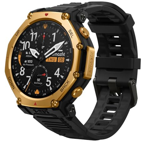 Amazfit T-Rex 3 Pro Reloj Inteligente Outdoor 48 mm, Pantalla AMOLED de Zafiro, Bisel de Titanio, GPS de Banda Dual, Mapas Sin Conexión, Linterna Incorporada, 25 Días de Batería, para Android iPhone