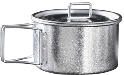Aumotop Ciotola da Campeggio Pieghevole Leggera per Escursionismo All'aperto con Zaino in Spalla - Contenitore per Alimenti Versatile con Coperchio e Manico - Opaco 450 Ml, Grigio Scuro, 2 Ciotole
