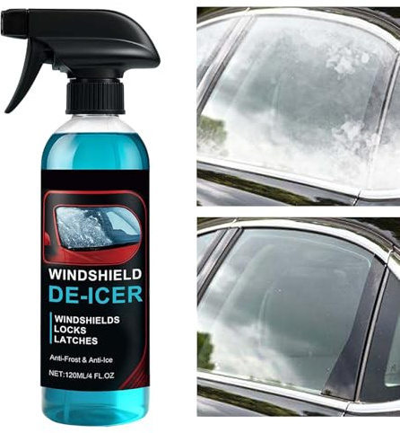 Spray di ghiaccio per autoveicoli - Sbrinatore per parabrezza da 120 ml, agente antigelo liquido per auto, camion, camper | Scioglie rapidamente neve e ghiaccio | Ideale per la routine mattutina, retr
