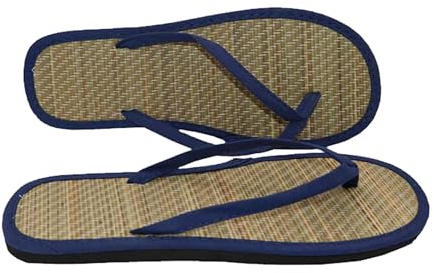Cocila Chanclas Mujer – Para Playa Y Piscina De Verano, Hierba Ratán Mujer, Japonés Con Uso Exterior, Sandalia Arrastre, Fondo, Arrastre (Dark Blue, 41) Zapatos Seguridad Sandalias Negras
