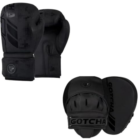 Boxing Gloves & Pads Set - Adults & Kids Focus Mitts (14 oz)