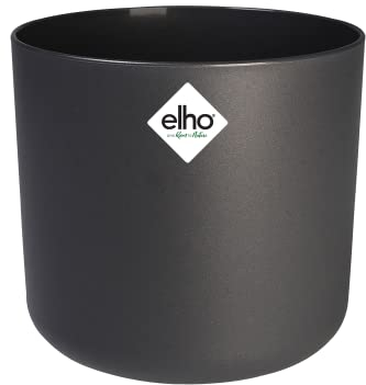 elho B.for Soft Round 22 - Indoor Plant Pot - 100% Recycled Plastic - Ø 22.3 x H 20.4 cm - Black/Anthracite