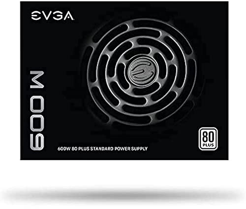 Evga 600 W1, 80+ White 600W, Power Supply 100-W1-0600-K3, Black