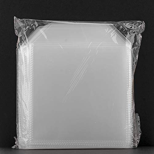 200 x Premium Grade CD DVD Blu-ray Disc Plastic Sleeves with Flap – Heavy-Duty 80 Micron Envelopes with Strong Stitched Edges – Clear Wallets for Disc Storage and Protection