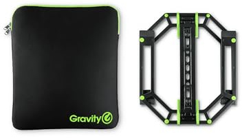 Gravity LTS 01 B SET 1 – justerbart stativ för bärbara datorer och styrenheter inklusive neoprenskyddsfodral