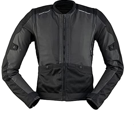 Tucano Urbano AIRSCUD™ JACKET giacca moto con airbag moto e scooter. Giubbotto moto smart con sistema di protezione In&motion AIRBAG integrato. Giacca moto uomo certificata CE, classe A. Nero TG. L