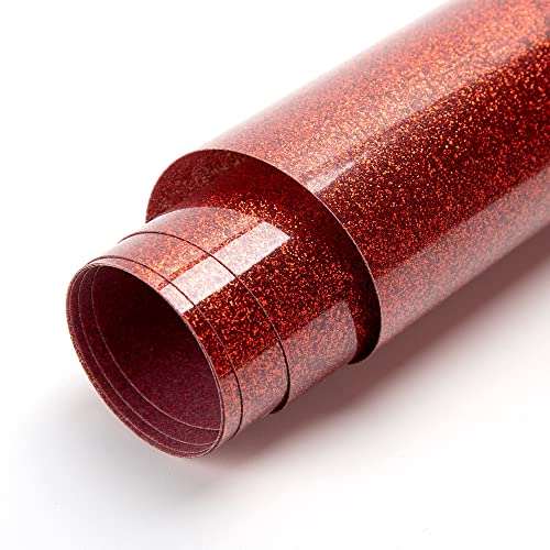 Vinilo Transferencia Calor para Camisetas, HTV Vinilo Textil Planchar Prensa de Calor con Lámina Hojas Termoadhesivas para Tejidos, Manualidades, Sombreros regalo 30 * 100cm (Rojo)