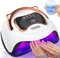 NCKIHRKK UV Lampe für Gelnägel, 180W Led Lampe Nägel mit Griff, UV Lampe Nägel Professionelle mit Mini UV Lampe, 4 Timer, Sensor LCD Display, Abnehmbarer Basis, für Nageltrockner für Alle Nagellacke