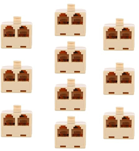 Hemobllo Rj11 Plug Splitter 10 Pack Telephone Line Splitter
