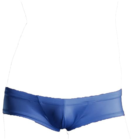 Faringoto Boxers Caleçons pour Hommes Micro Bikini, String Taille Ultra Basse Slips, Boxer à Poche Sous-vêtements Confortables Respirants Caleçons, bleu, Large