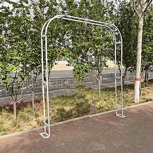Arco de hierro forjado para flores de jardín para plantas trepadoras, color negro (200 cm y 280 cm)