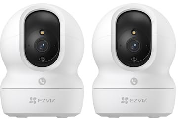 EZVIZ 2K Telecamera WiFi Interno, Videocamera Sorveglianza Interno 360° Pan/Tilt, Visione Notturna Intelligente, Tracciamento Automatico, Audio Bidirezionale, Modalità di Riposo, CP1 Pro Kit 2