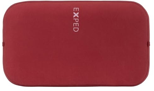 Exped Mega Pillow - Lightweight Inflatable Camping Pillow with Washable Cover & Adjustable Comfort for Neck Support in Backpacking & Van Adventures (52 x 32 x 12cm), Burgundy