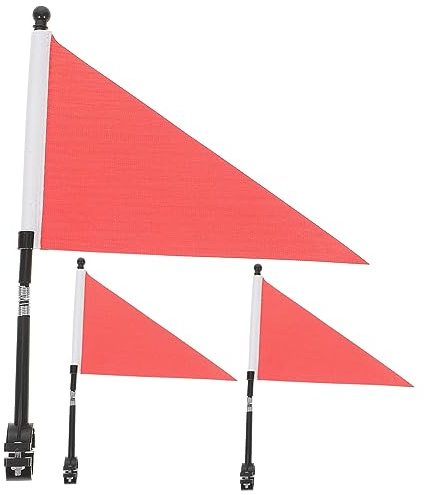 3 Ensembles De Drapeaux De SéCurité À VéLo Pour Enfants Kit De Drapeau De Guidon Durable Et Facile À Installer Accessoires De VéLo Pour Remorques Scooters Et Porte-Bagages