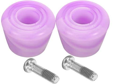 BESTOMZ Butées de Patins à roulettes en PU Haute Élasticité, Mélange Violet et Blanc, Lot de 2 Set de 2 Vis, Accessoires de Frein pour Patinage en Ligne et Rollers, Couleur Aléatoire