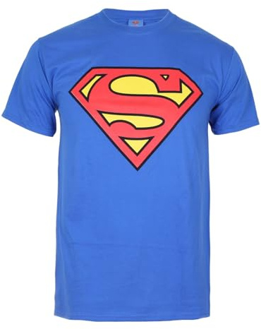 DC Comics Mens T-Shirt Blue L